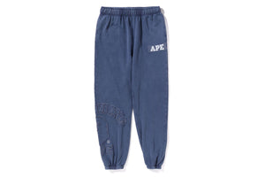 VINTAGE WASHED COLLEGE PATCH SWEATPANTS MENS