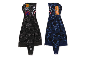 COLOR CAMO SEPARATE SHARK FULL ZIP HOODIE MENS