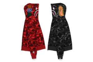 COLOR CAMO SEPARATE SHARK FULL ZIP HOODIE MENS